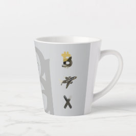 リッチラテマググ抽象芸術トレンドインテリアデコールブラック カフェラテマグ