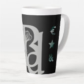 リッチラテマググ抽象芸術トレンドインテリア緑 カフェラテマグ (右アングル)