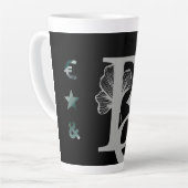 リッチラテマググ抽象芸術トレンドインテリア緑 カフェラテマグ (左アングル)