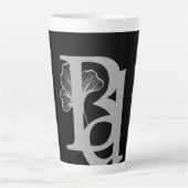 リッチラテマググ抽象芸術トレンドインテリア緑 カフェラテマグ (正面)