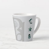 リッチラテマググ抽象芸術トレンドインテリア緑 カフェラテマグ (右アングル)