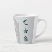 リッチラテマググ抽象芸術トレンドインテリア緑 カフェラテマグ (右)