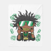 リッチラブウェア – 衣服あなたの価値 フリースブランケット (正面)