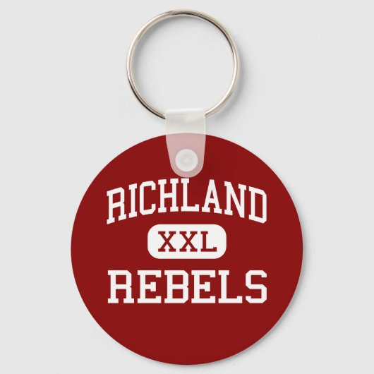 リッチランド – 反乱軍 – 高校 – Essex Missouri キーホルダー (正面)