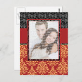 リッチレエレガントッドダマスクカスタマイズ可能なはがき ポストカード (正面/裏面)