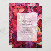 リッチレッズフローラ冬の結婚式 招待状 (正面/裏面)