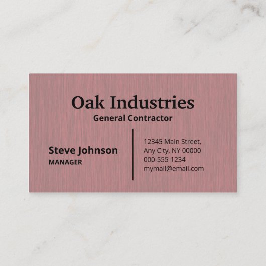 リッチレッドウッドグレインルックプロフェッショナル 名刺 (裏面)