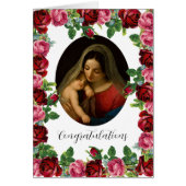 リッチレッドピンクローゼカトリック恵み新生児 (正面)