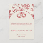 リッチレッドフランスのフローラトイルフローラ エンクロージャーカード (正面)