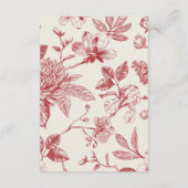 リッチレッドフランスのフローラトイルフローラ エンクロージャーカード (裏面)