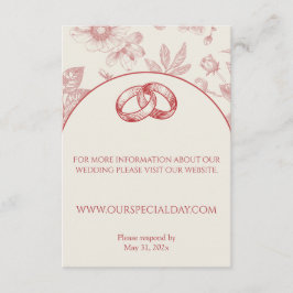 リッチレッドフランスのフローラトイルフローラ エンクロージャーカード