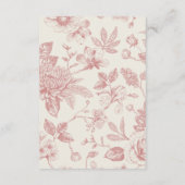 リッチレッドフランスのフローラトイルフローラ エンクロージャーカード (裏面)