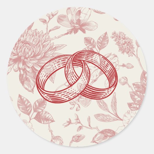 リッチレッドフランスのフローラトイルフローラ ラウンドシール (正面)