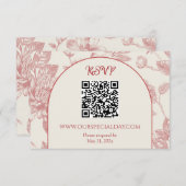 リッチレッドフランスのフローラトイルフローラ 出欠カード (正面/裏面)