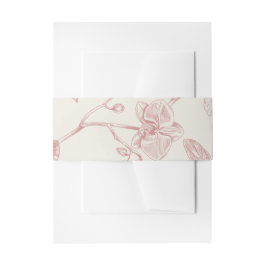 リッチレッドフランスのフローラトイルフローラ 招待状ベリーバンド