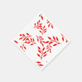 リッチレッドブロージオンホワイト紙ナプキンス スタンダードカクテルナプキン (角)