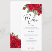 リッチレッドローズスタイリッシュス結婚クリプト メニュー (正面/裏面)