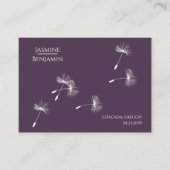 リッチワインパープルタンデリオンシード結婚ズ プレイスカード (正面)