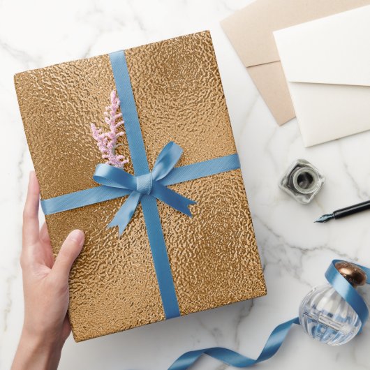 リッチ金ゴールドガラス抽象芸術 ラッピングペーパー (ギフト)