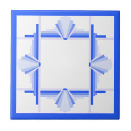 リッチ・ブルーのアート・デコ要素 タイル