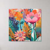 リッチ・鮮やかフローラアクリルはっきりした植物学 キャンバスプリント (正面)