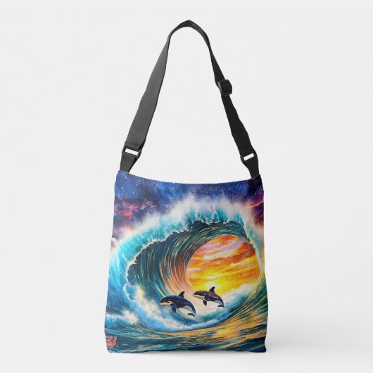 リッチAMeNギルによる波胴デザインの中のオルカス クロスボディバッグ (正面)