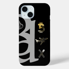 リッチiPhoneケーストレンド抽象芸術アート白黒 iPhone 15ケース