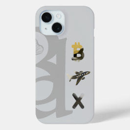 リッチiPhoneケーストレンド抽象芸術アート白黒 iPhone 15ケース