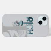 リッチiPhoneケーストレンド抽象芸術ブルー海 Case-Mate iPhoneケース (裏面 (横))