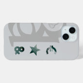 リッチiPhoneケーストレンド抽象芸術白黒緑 Case-Mate iPhoneケース (裏面 (横))