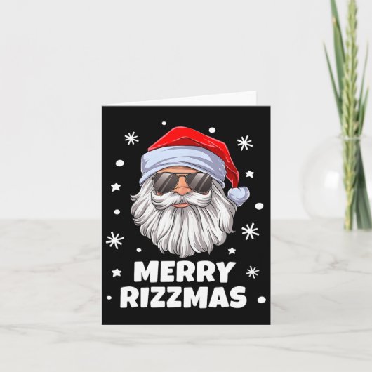 リッツマメリーキッズティーンズスクールクリスマスおもしろいサ カード (正面)