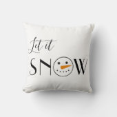 リットスノー雪だるまミニマリストモダン クッション (正面)