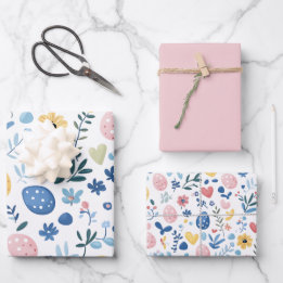 リットピンクイースターラッピング紙シートセット – 19"x29" ラッピングペーパーシート
