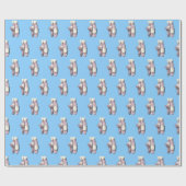 リットピンクバレリナシューズエンポインテFLスカイブルーBG ラッピングペーパー (フラット)