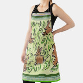 リットブラウンバンニーズホッピングオングリーン エプロン (インサイチュ)