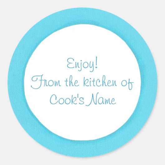 リッドシールのキッチンから青い円 ラウンドシール (正面)