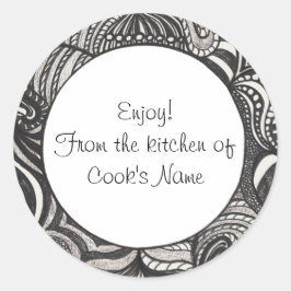 リッド抽象芸術の台所から来た黒いシール ラウンドシール