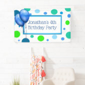 リッパーソナライズされたトルボーイズブルー誕生日バナー 横断幕 (インサイチュ)