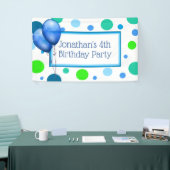 リッパーソナライズされたトルボーイズブルー誕生日バナー 横断幕 (トレードショー)