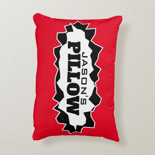 リッパーソナライズされたプ穴のおもしろい付いたアクセント枕 アクセントクッション (裏面(縦))