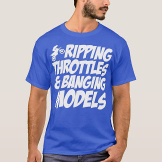 リッピングスロットルとバンキングモデルの面白いシャツ Tシャツ