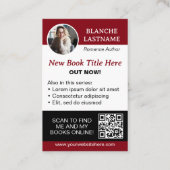 リッピング紙ロマンス作家ブックリリースマーケティング 名刺 (裏面)