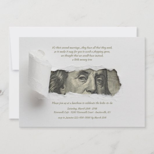 リッピング紙明らかにドルビル招待状 招待状 (正面)