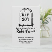 リッピング20の30歳おもしろいの誕生日 招待状 (スタンド正面)