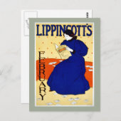 リッピンコットのヴィンテージ誌の表紙2月 ポストカード (正面/裏面)