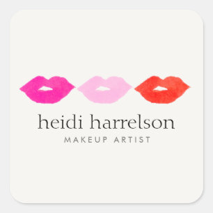 リップはっきりしたトリオウォーター色メイクアップアーティスト美しい スクエアシール