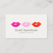 リップはっきりしたトリオウォーター色メイクアップアーティスト美しい 名刺 (正面)