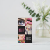 リップアイブラシメイクアップアーティスト、化粧品、サロン 名刺 (スタンド正面)