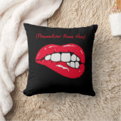 リップアポップ・アートのートオンブラック クッション (ブランケット)