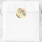 リップエレガント光沢グリッターキスホログラフィフェイクー ラウンドシール (バッグ)